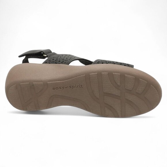 Easy Spirit Women's Kali Low Wedge Slingback Sandals - Black - Picture 5 of 5